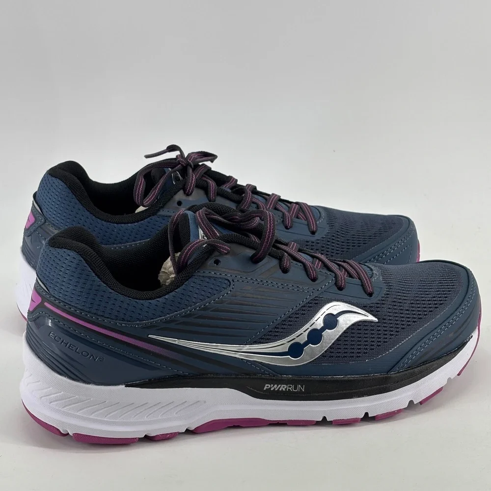 Saucony Echelon 8 Women Size 8.5 Alloy Sky Blue Purple Running Shoes S10576-25
